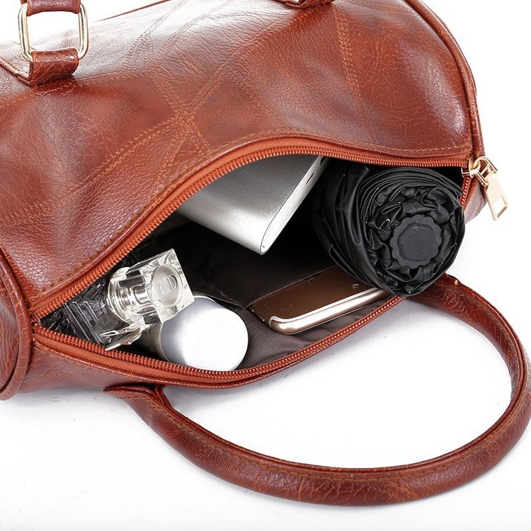 Leather Tote Satchel Crossbody Bag Clutch Wristlet Wallet Purse Key Case Handbag Sets 6pcs