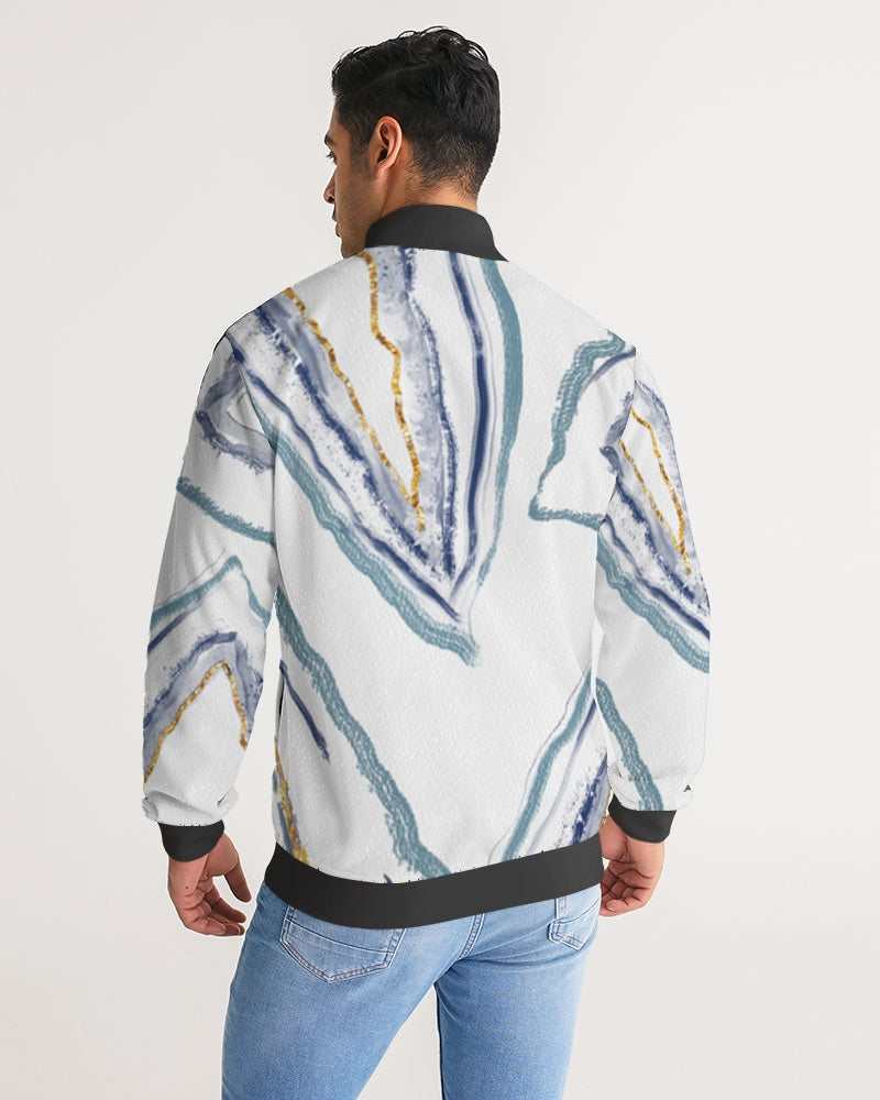 Jodan Ahmar Blue Haze Men's Stripe-Sleeve Track Jacket