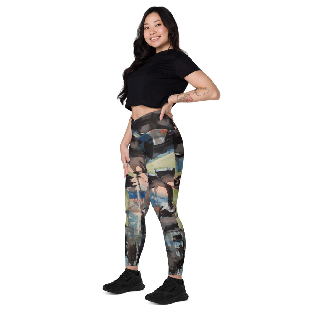 Jordan Ahmar Ladies Crossover leggings with pockets