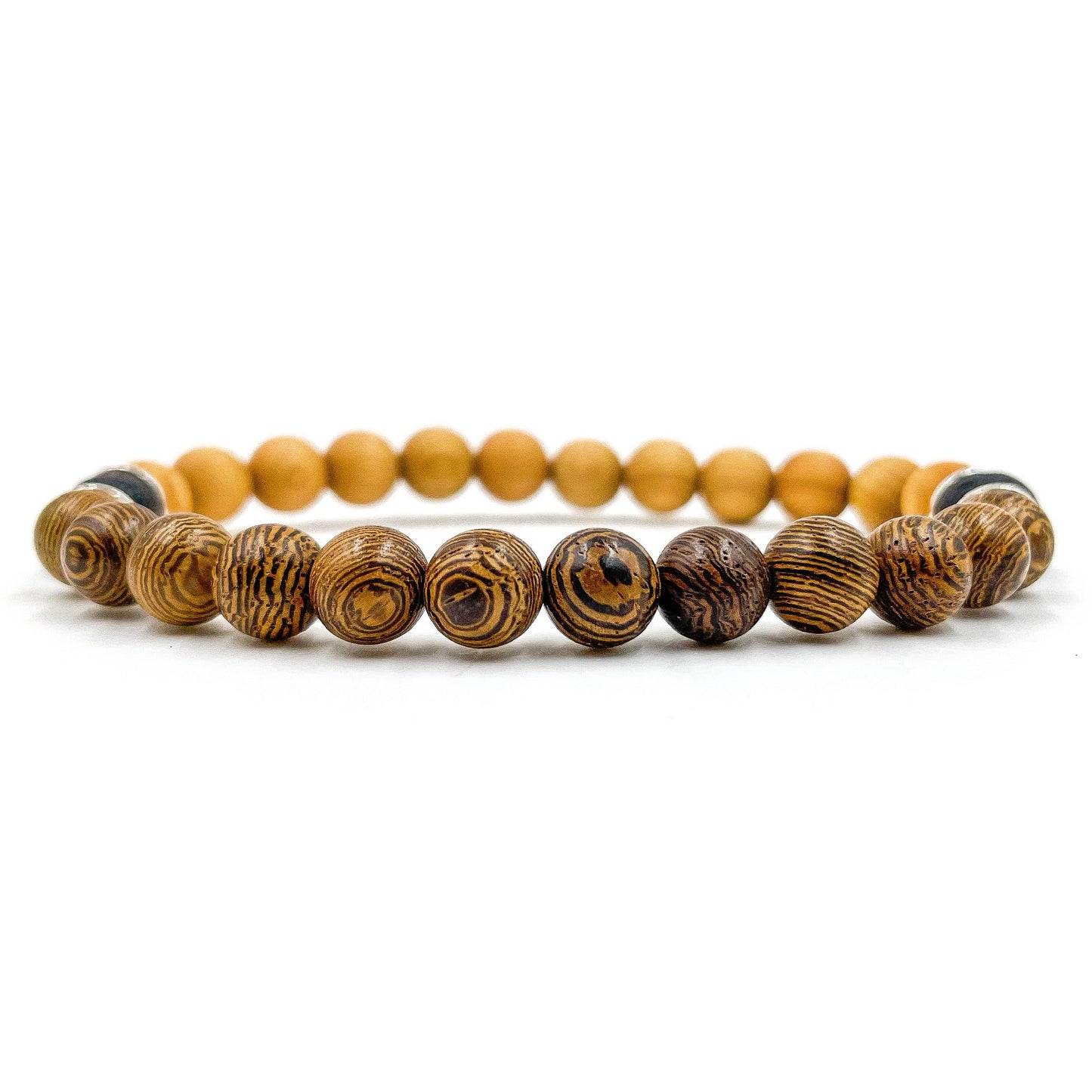 Westland - Zebrawood, Cedar, & Lava Rock Mala Beaded Bracelet